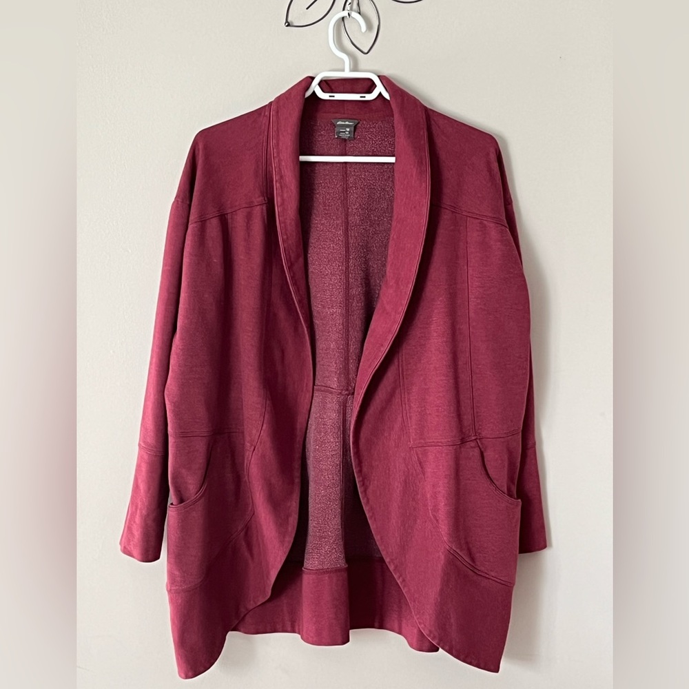 Women’s Eddie Bauer Camp Fleece Rounded Hem Wrap Cardigan
